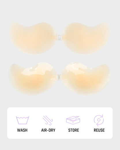 Ultra-Thin Mango-Shape Silicone Adhesive Bra (2 Pairs)