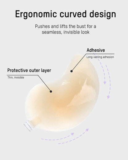 Ultra-Thin Mango-Shape Silicone Adhesive Bra (2 Pairs)