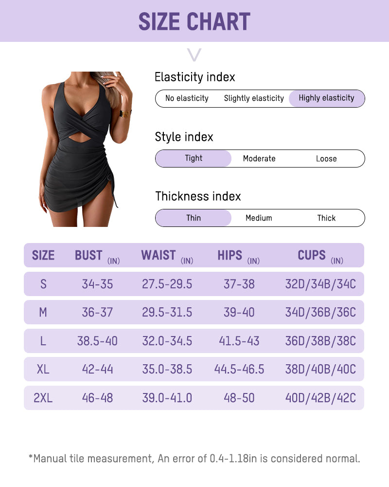 Mesh Cutout Tummy-Flattening One-Piece Swim Dress