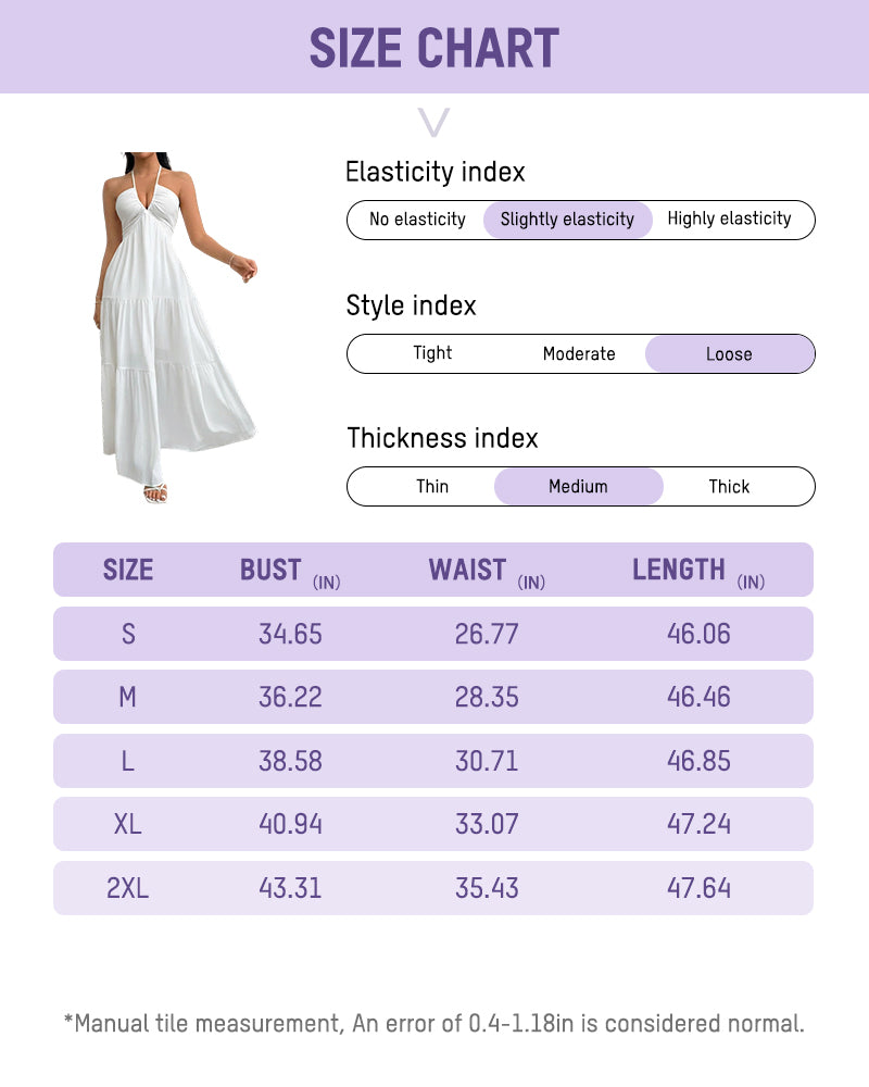 Ärmelloses Neckholder-Maxikleid mit offenem Rücken