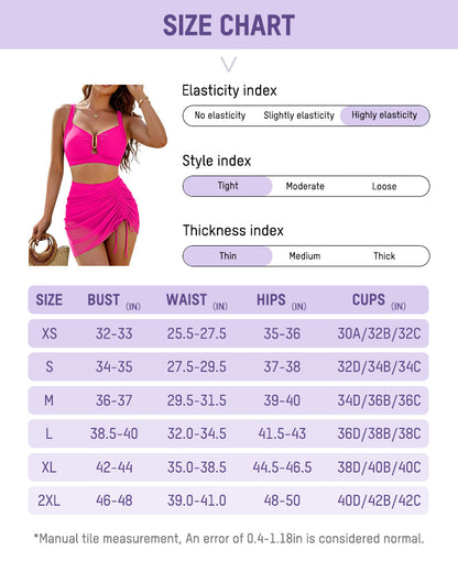 U-Wire Tummy Control Bikini Skirt Set