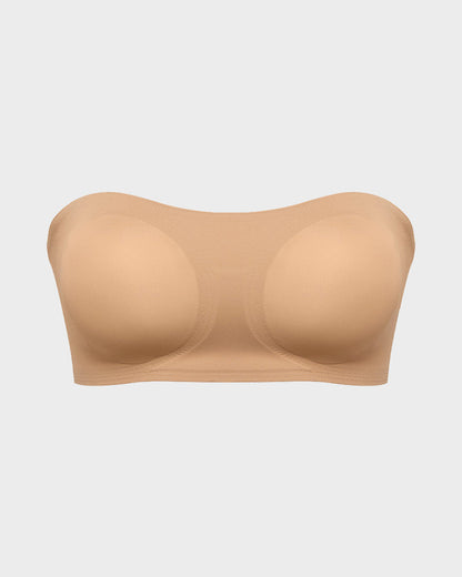 Crossover Non-Slip Side-Clasp Strapless Bra