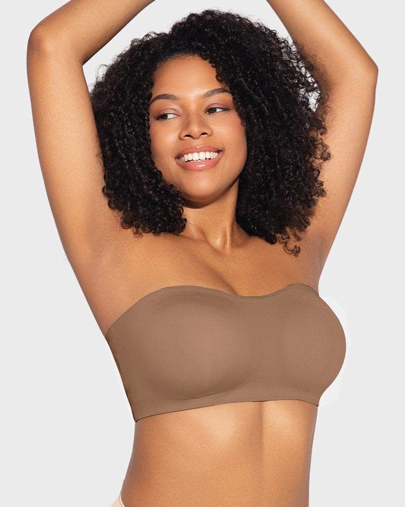 Crossover Non-Slip Side-Clasp Strapless Bra