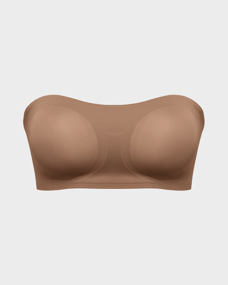 Crossover Non-Slip Side-Clasp Strapless Bra