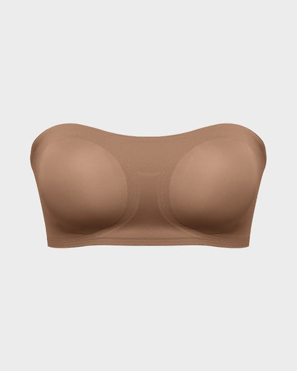 Crossover Non-Slip Side-Clasp Strapless Bra