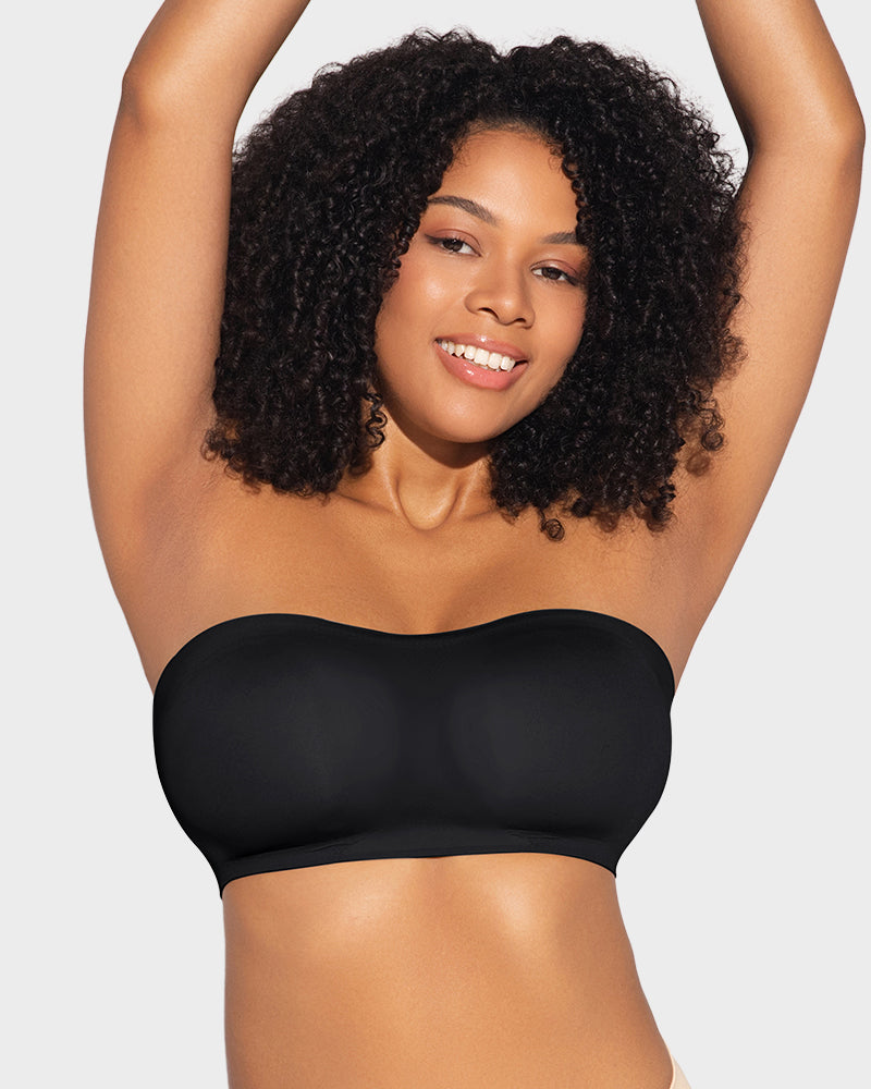 Crossover Non-Slip Side-Clasp Strapless Bra