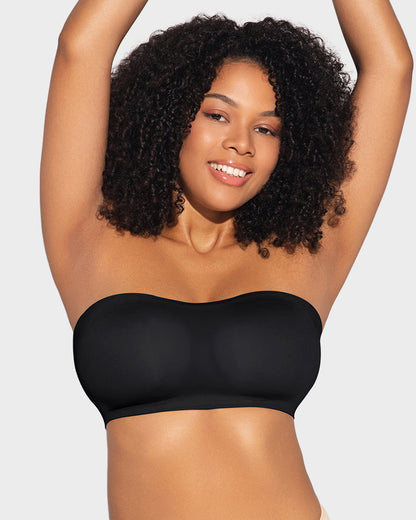 Crossover Non-Slip Side-Clasp Strapless Bra