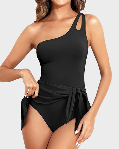 Asymmetrisches figurformendes Badekleid