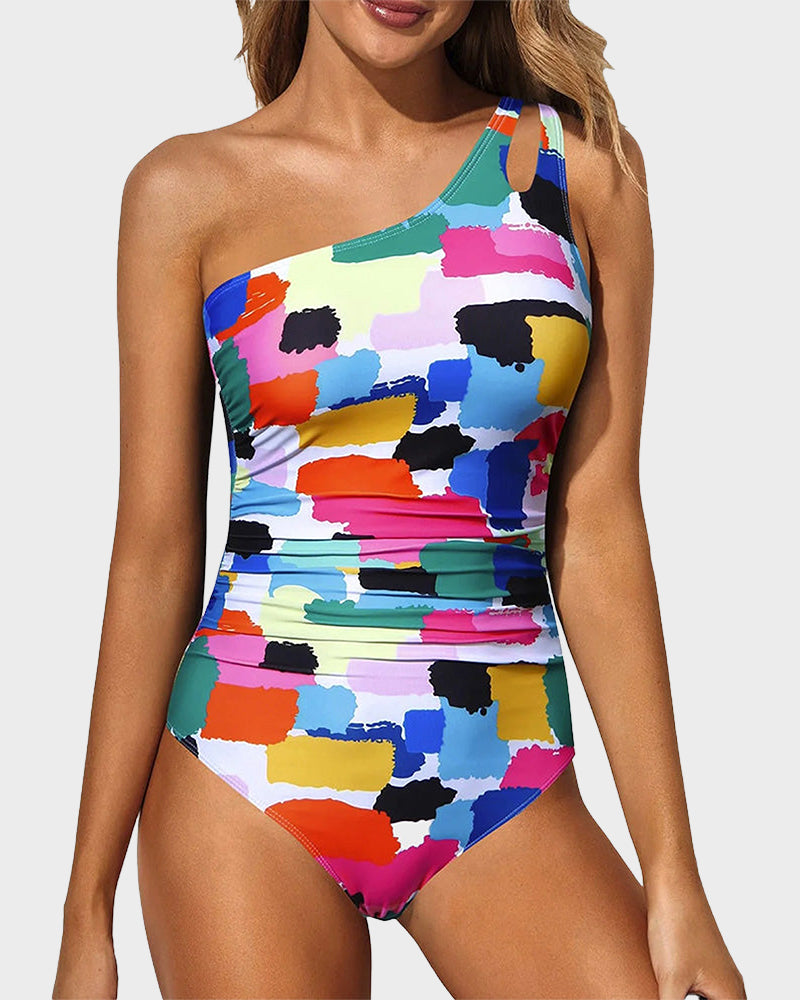 Asymmetrical One-Piece Swimsuit