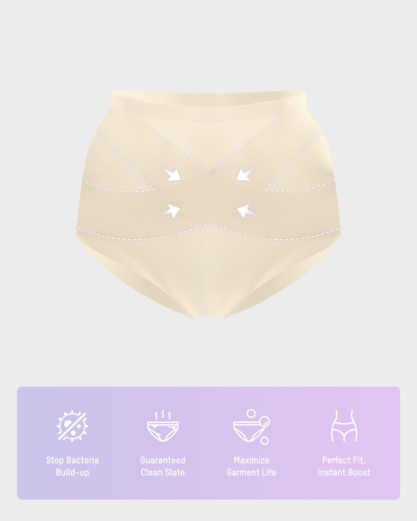 Seamless High-Waisted Shaping Panties (Pack of 5)