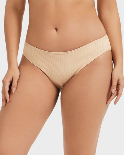 Baumwoll-Slips im 4er-Pack, täglich bequem, niedrige Taille