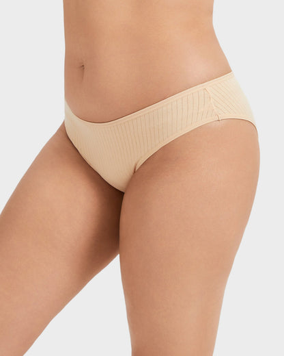 Baumwoll-Slips im 4er-Pack, täglich bequem, niedrige Taille