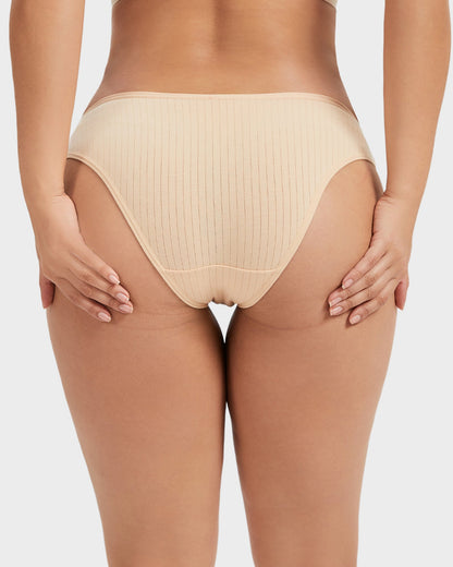 Baumwoll-Slips im 4er-Pack, täglich bequem, niedrige Taille