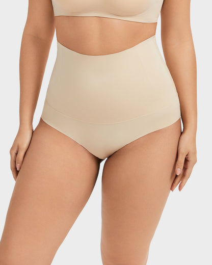 Seamless High-Waisted Tummy-Control Panties — Pack of 5