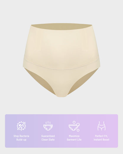Seamless High-Waisted Tummy-Control Panties — Pack of 5