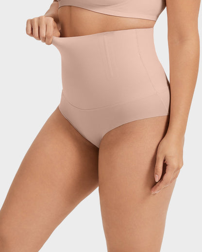 Seamless High-Waisted Tummy-Control Panties — Pack of 5
