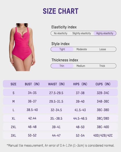 SculptSkin™ PlungeLift — Plunge Underwire Tummy-Control One-Piece Swimsuit