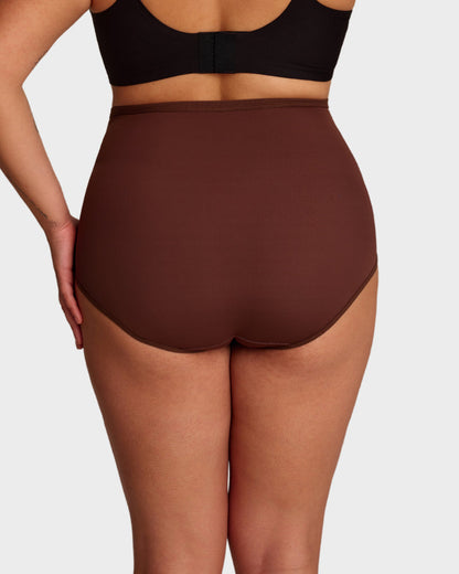 Plus-Size High-Waisted Cross Tummy-Control Panties (Pack of 5)