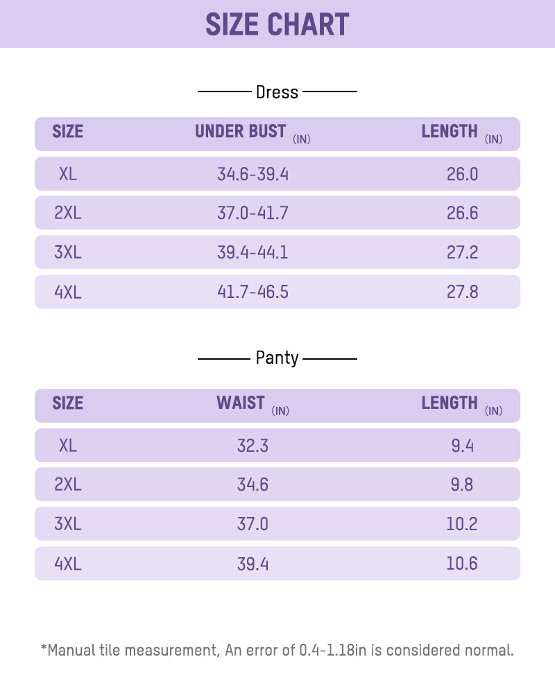Ensemble Nuisette en Dentelle Violette et String Grande Taille