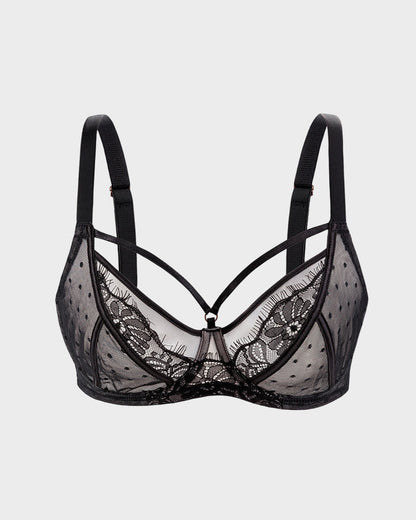 Plus-Size Lace Full-Coverage Minimizer Bra