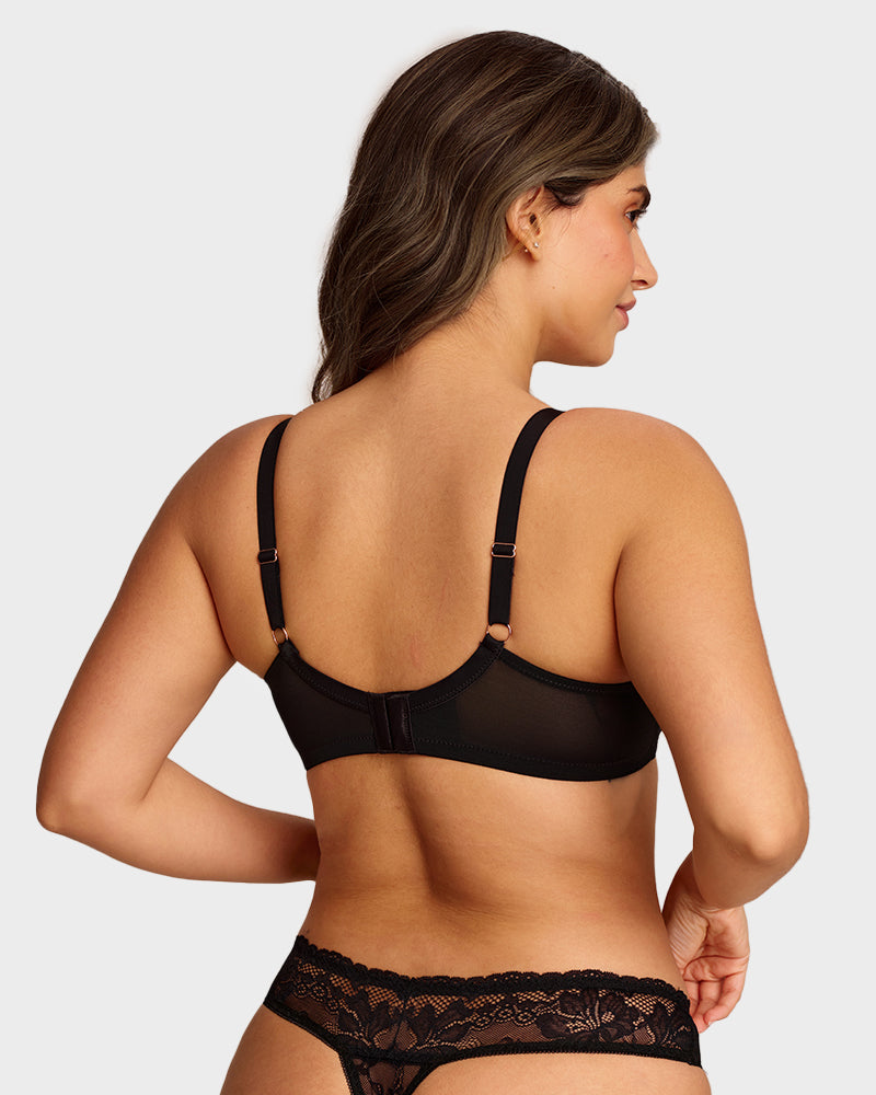 Plus-Size Lace Full-Coverage Minimizer Bra