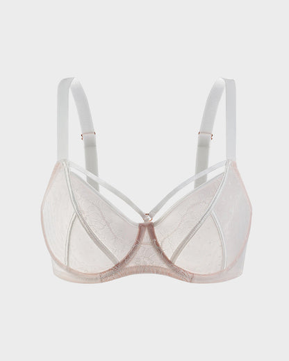 Plus-Size Lace Full-Coverage Minimizer Bra