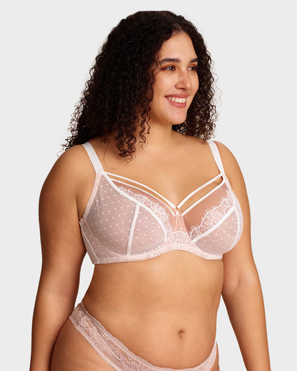 Plus-Size Lace Full-Coverage Minimizer Bra
