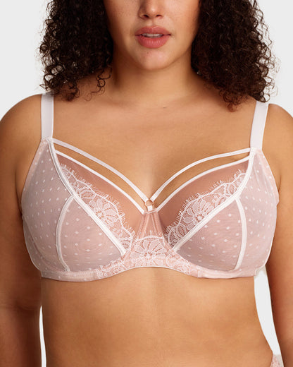 Plus-Size Lace Full-Coverage Minimizer Bra