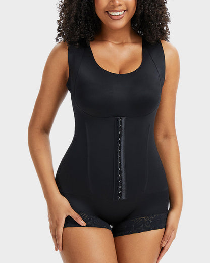 Doppellagiger PowerMesh Shaping-Body flacher Bauch