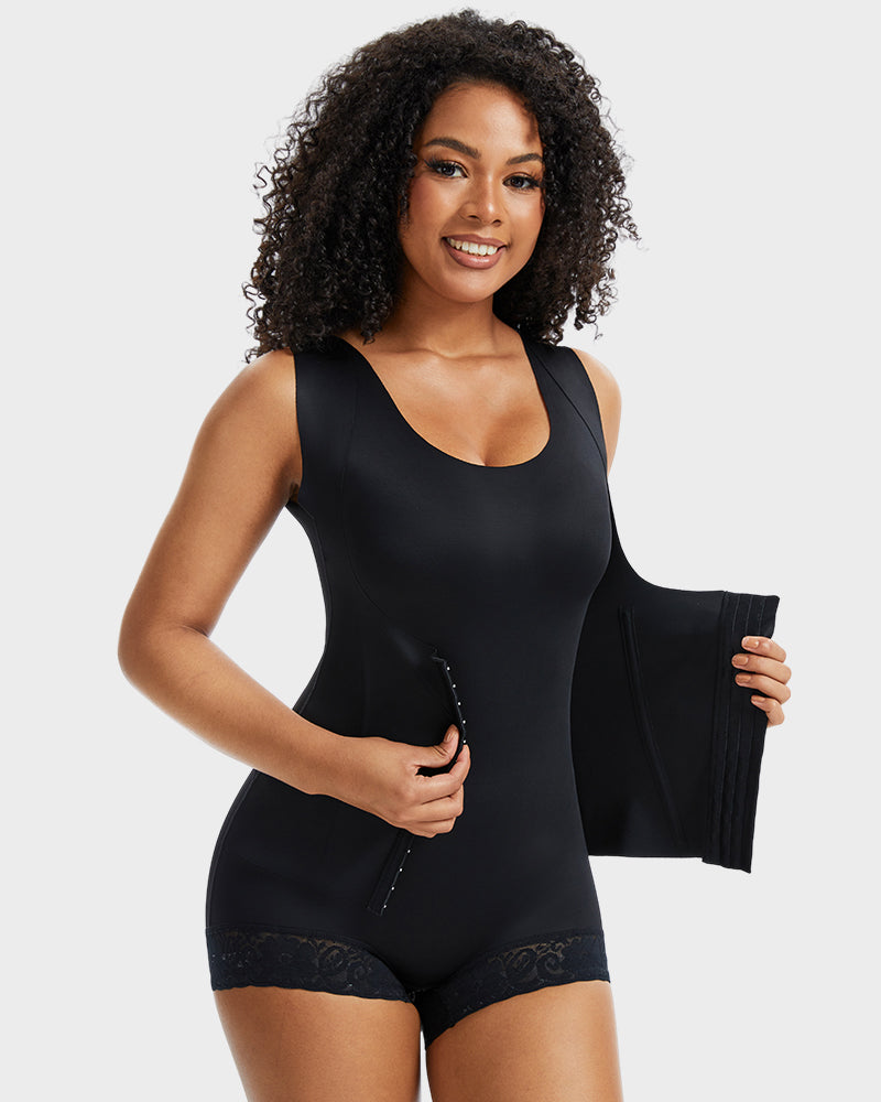 Doppellagiger PowerMesh Shaping-Body flacher Bauch