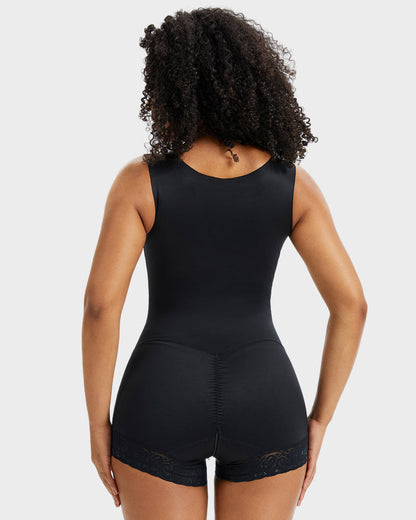 Doppellagiger PowerMesh Shaping-Body flacher Bauch