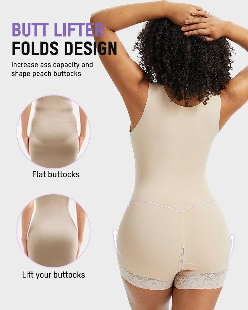 Doppellagiger PowerMesh Shaping-Body flacher Bauch