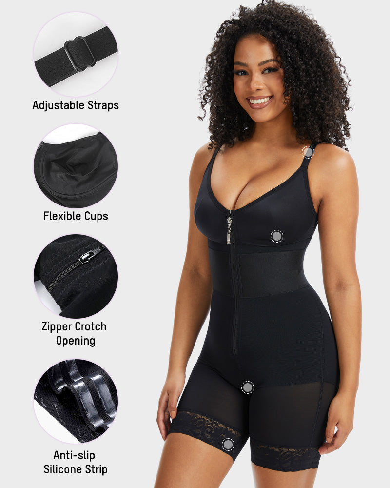 Body Gainant PowerMesh à Décolleté en V