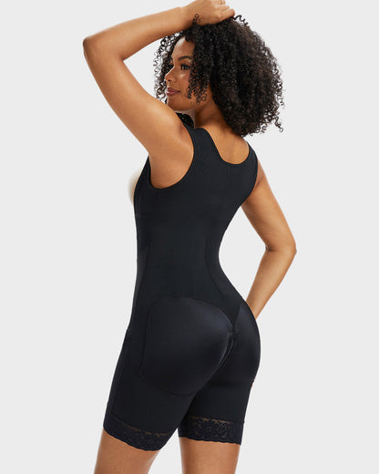 PowerMesh Double-Layer Open-Bust Full Body Shaper