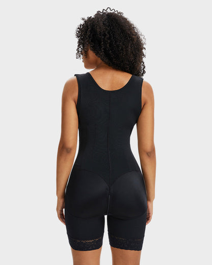 PowerMesh Double-Layer Open-Bust Full Body Shaper