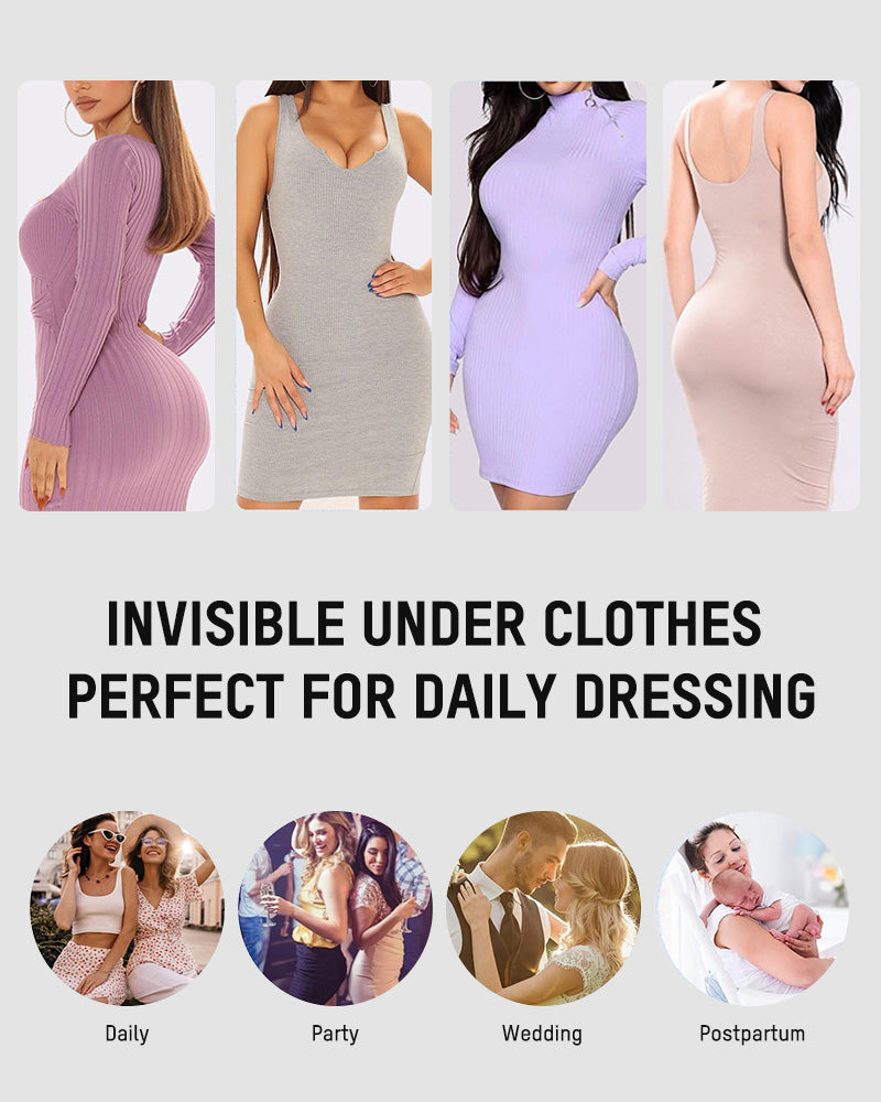 PowerMesh Double-Layer Open-Bust Full Body Shaper