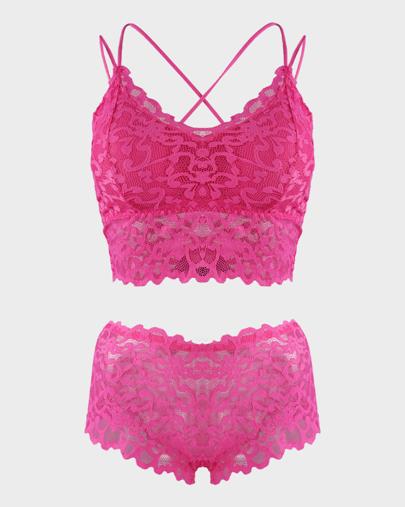 Romantisches Bralette- und Höschen-Set aus Spitze