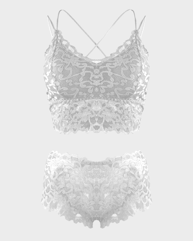 Romantisches Bralette- und Höschen-Set aus Spitze
