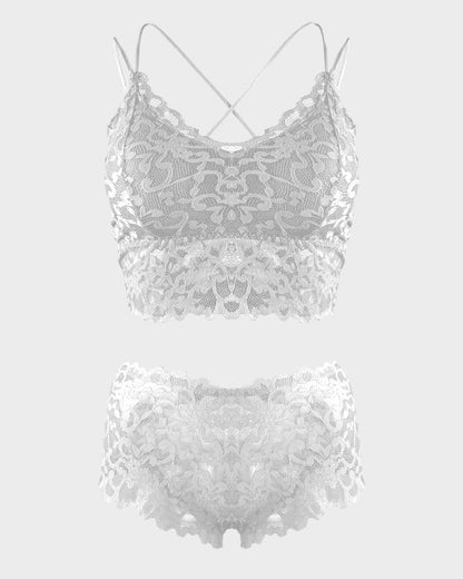 Romantisches Bralette- und Höschen-Set aus Spitze