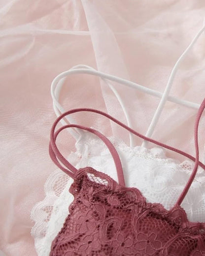 Romantisches Bralette- und Höschen-Set aus Spitze