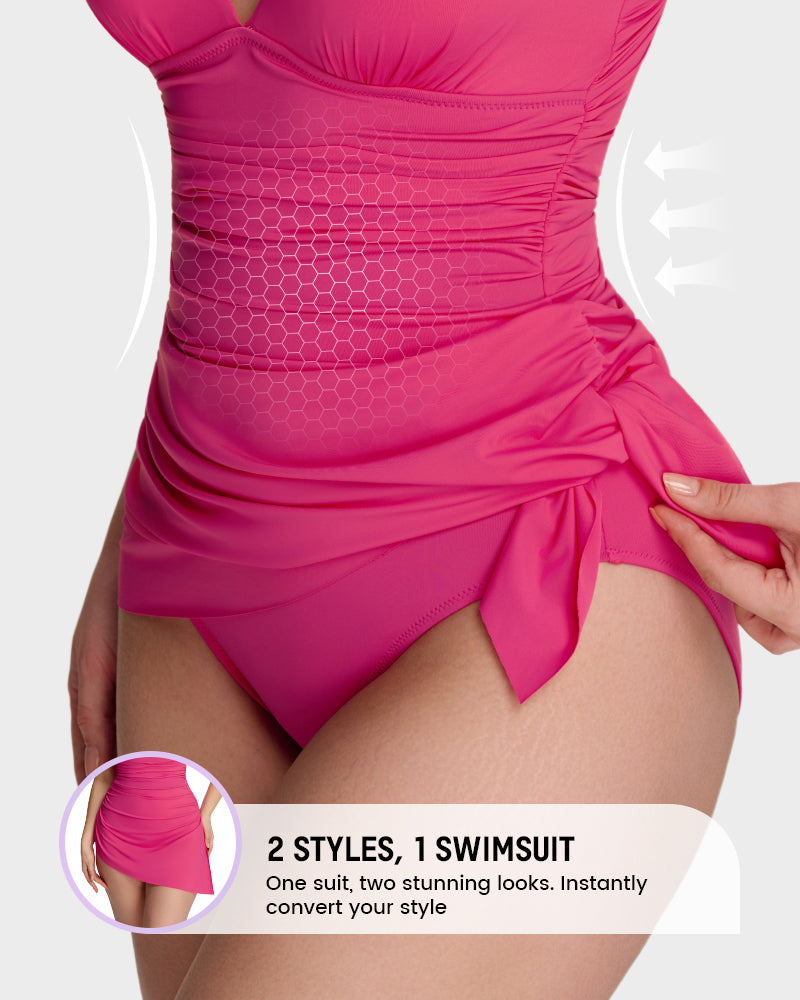 SculptSkin™ FlowFlair – Badekleid mit seitlicher Schnürung