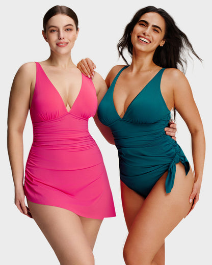 SculptSkin™ FlowFlair – Badekleid mit seitlicher Schnürung