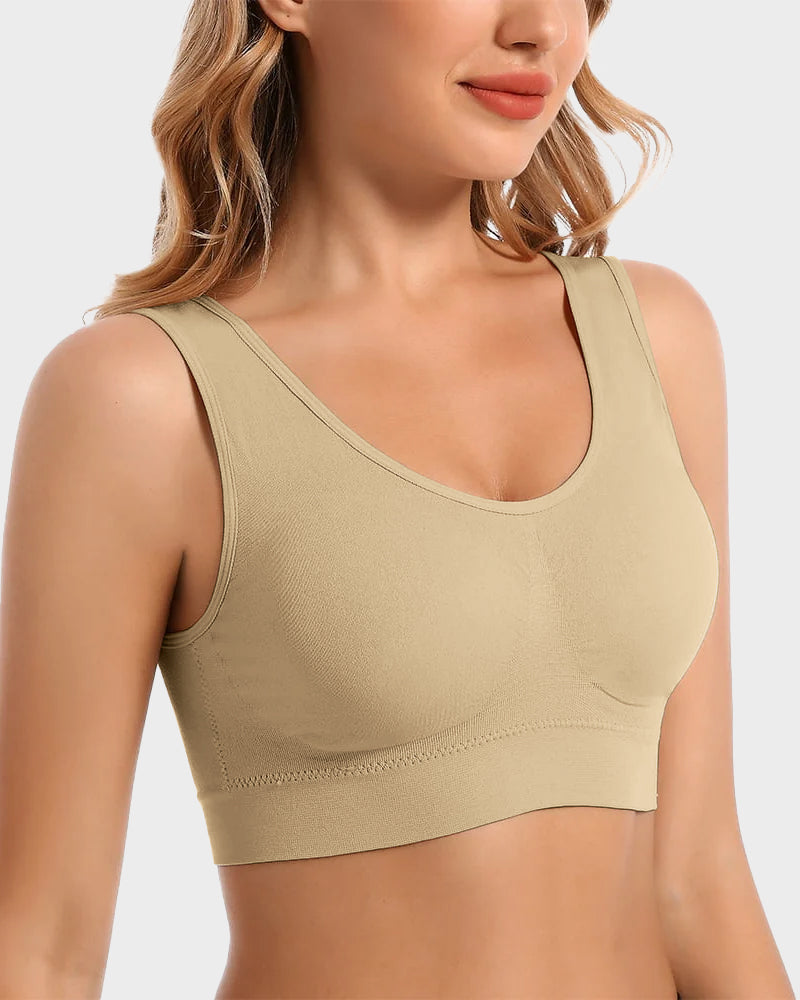 Seamless Wireless Comfort Sports Bra