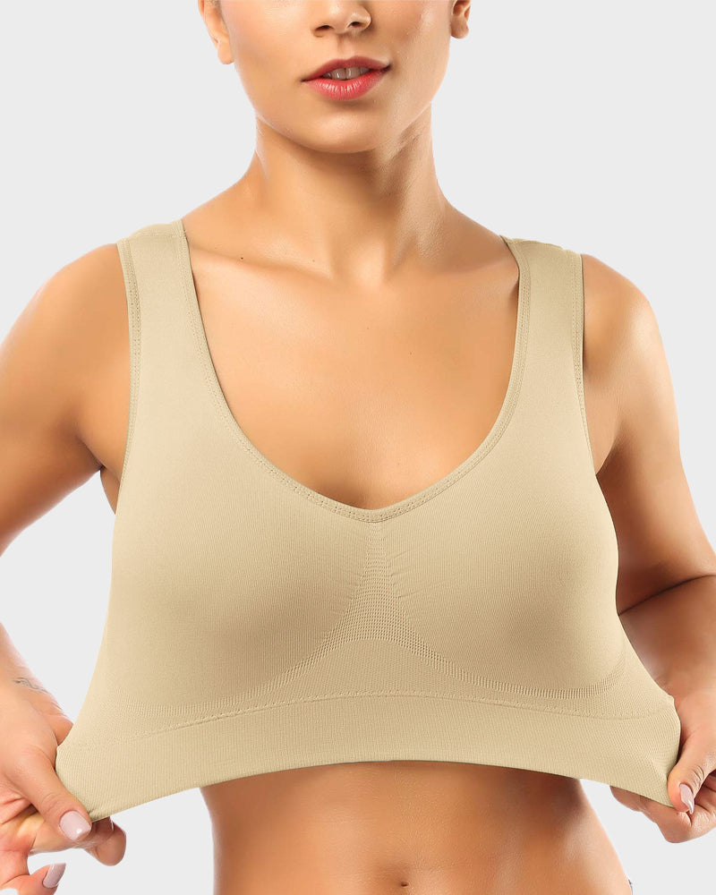 Seamless Wireless Comfort Sports Bra