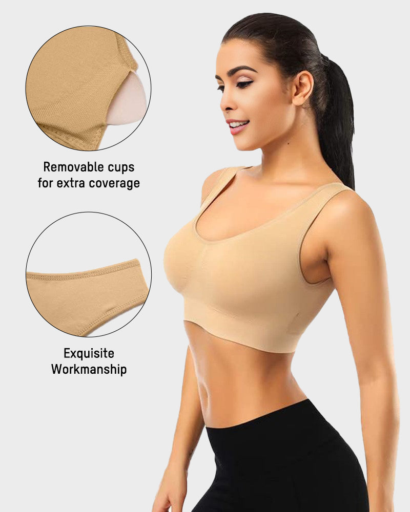 Seamless Wireless Comfort Sports Bra