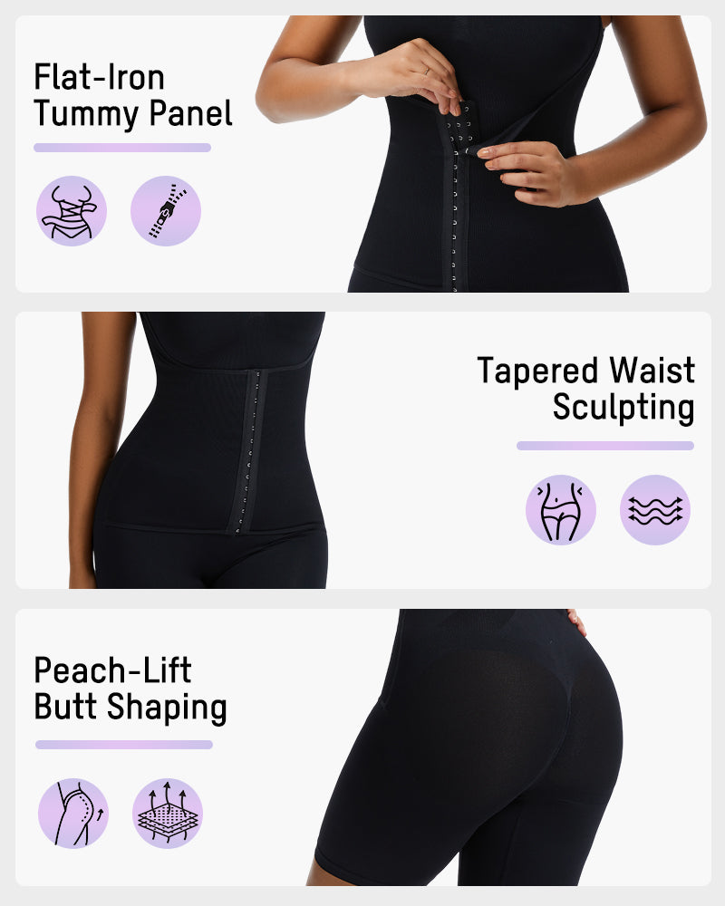 Body Gainant Double Compression Sans Coutures
