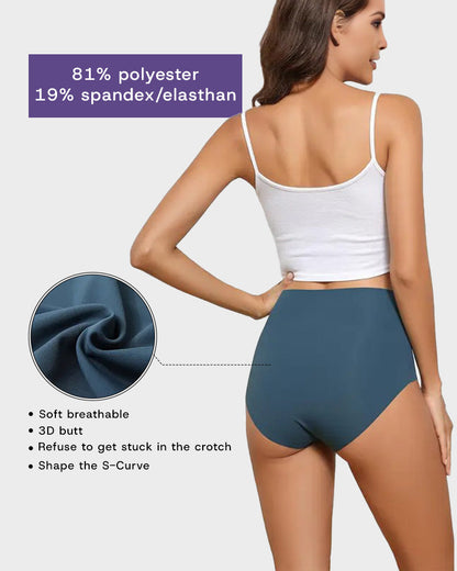 Nahtlose unsichtbare Höschen mit hoher Taille (6er-Pack)