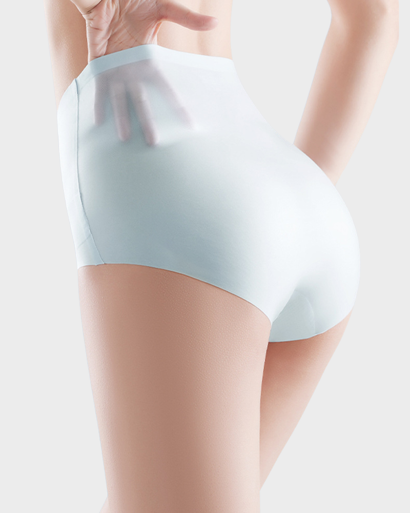 Ice-Silk High-Waisted Tummy-Control Panties (Pack of 4)