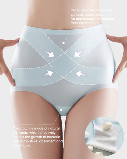 Ice-Silk High-Waisted Tummy-Control Panties (Pack of 4)