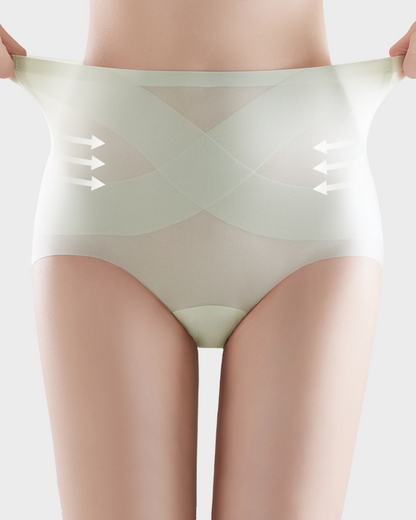 Ice-Silk High-Waisted Tummy-Control Panties (Pack of 4)